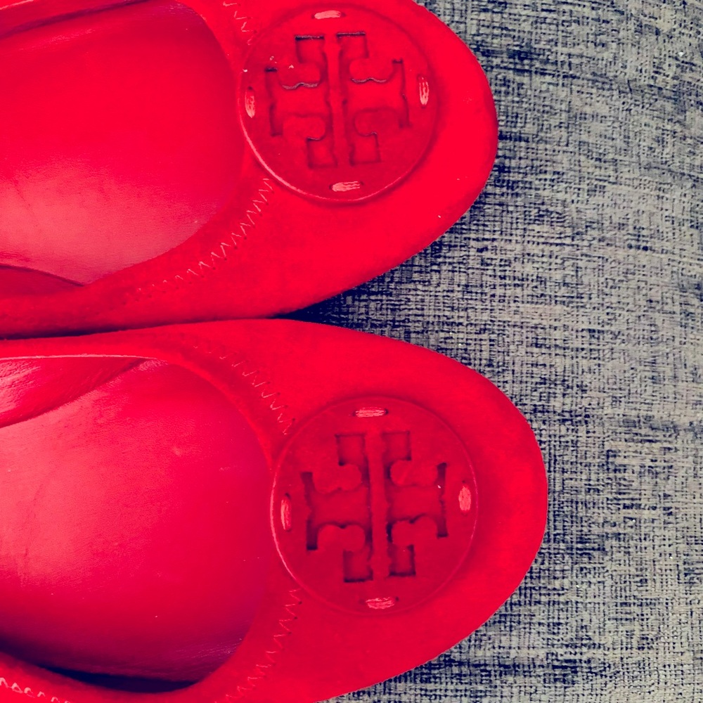 8.5 Suede Tory Burch Ballet Flats
